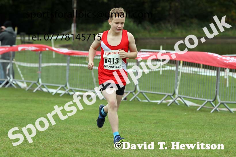 Boys under-13s 2021 National Cross Country Relays, Berry Hill Park, Mansfield. Photo: David T. Hewitson/Sports for All Pics